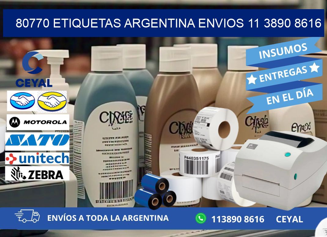 80770 ETIQUETAS ARGENTINA ENVIOS 11 3890 8616