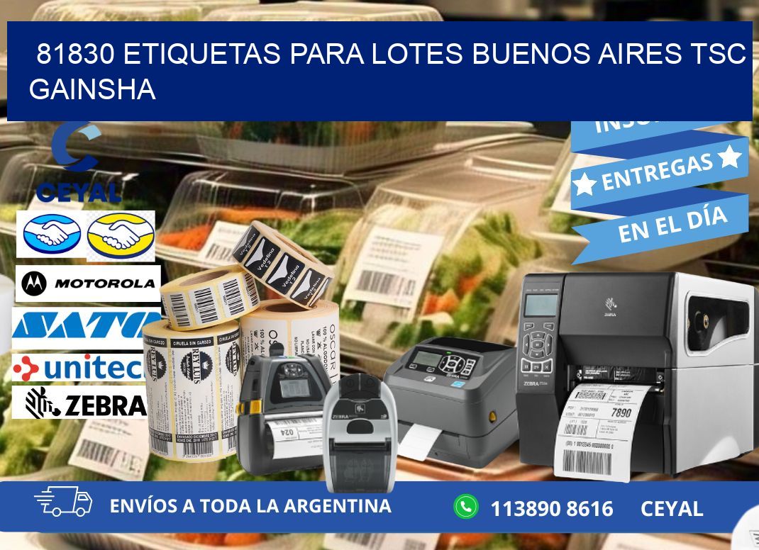 81830 ETIQUETAS PARA LOTES BUENOS AIRES TSC GAINSHA