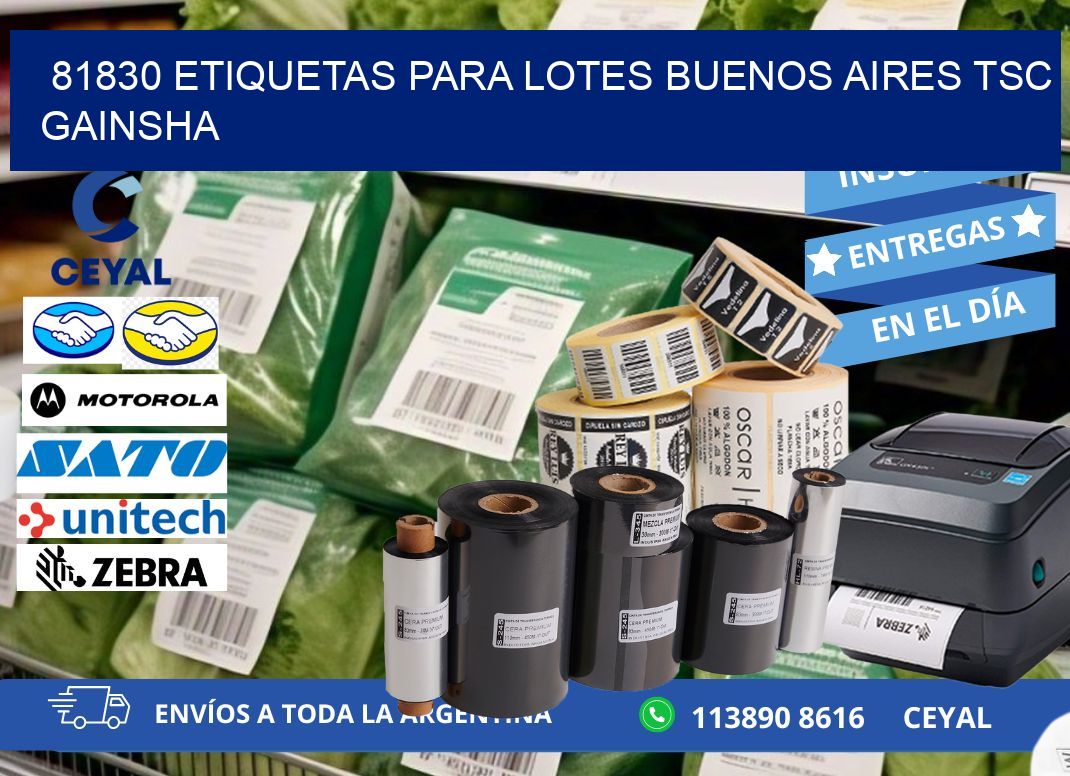 81830 ETIQUETAS PARA LOTES BUENOS AIRES TSC GAINSHA