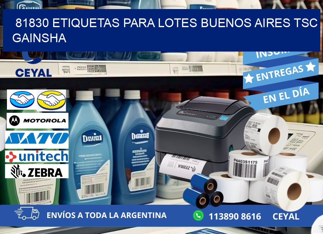 81830 ETIQUETAS PARA LOTES BUENOS AIRES TSC GAINSHA