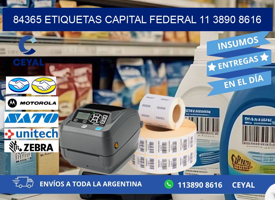 84365 ETIQUETAS CAPITAL FEDERAL 11 3890 8616
