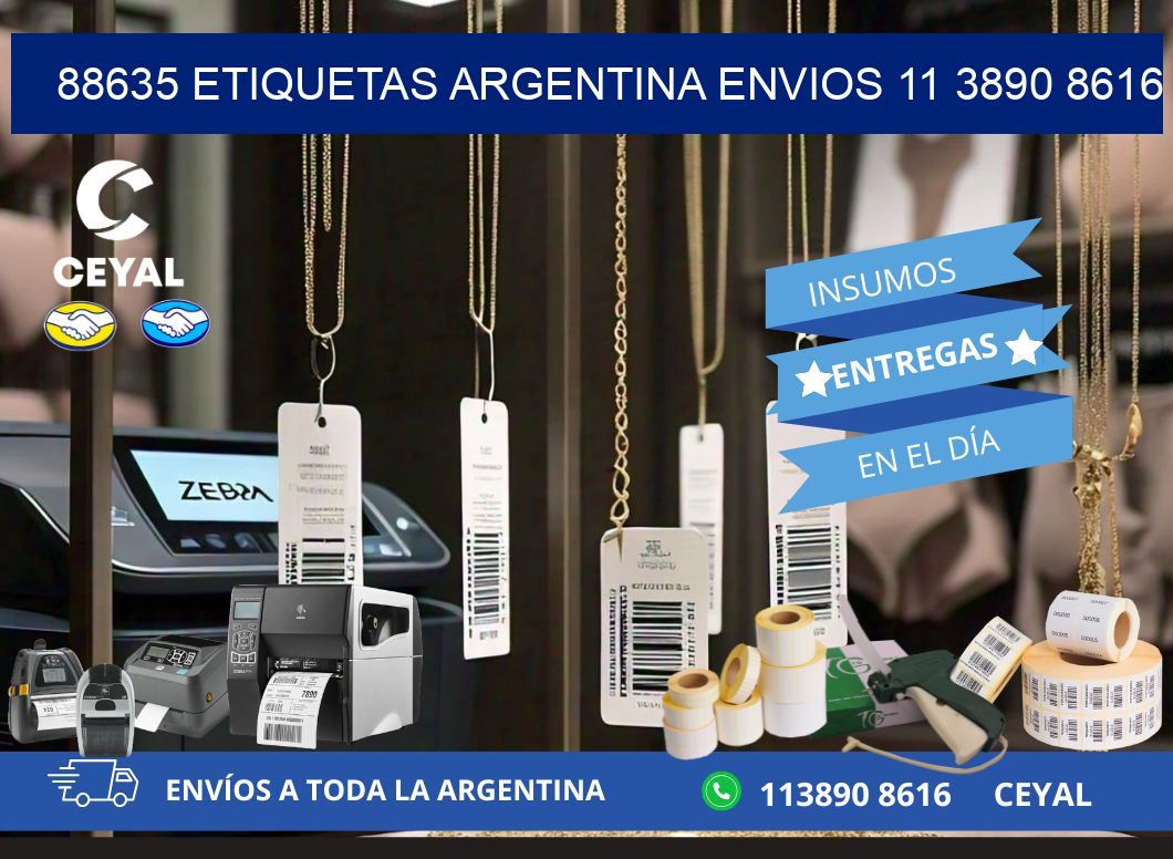 88635 ETIQUETAS ARGENTINA ENVIOS 11 3890 8616