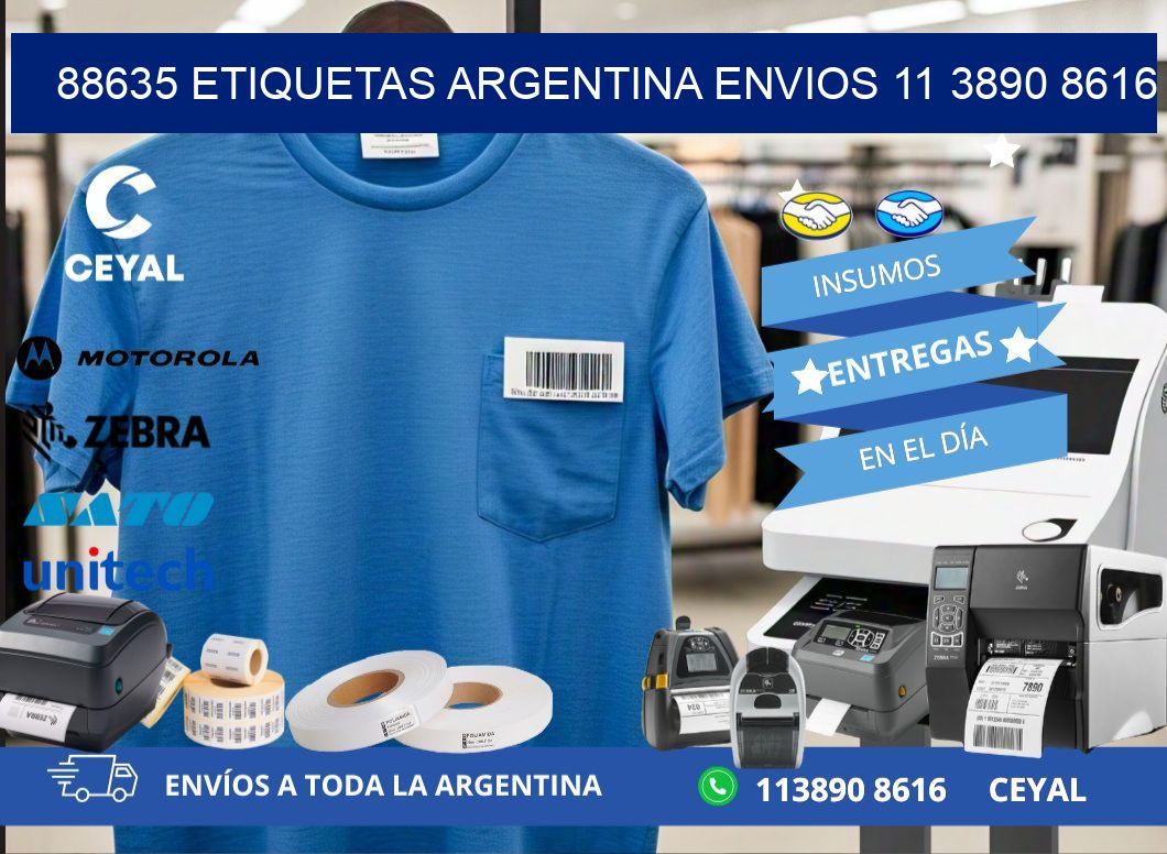 88635 ETIQUETAS ARGENTINA ENVIOS 11 3890 8616