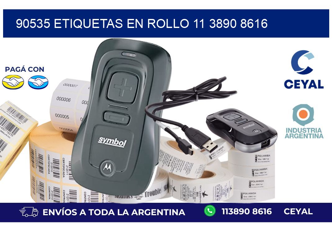 90535 ETIQUETAS EN ROLLO 11 3890 8616