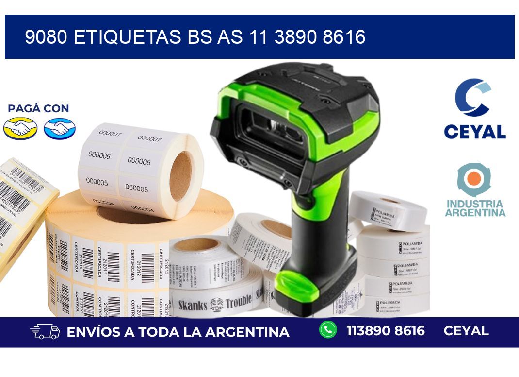 9080 ETIQUETAS BS AS 11 3890 8616