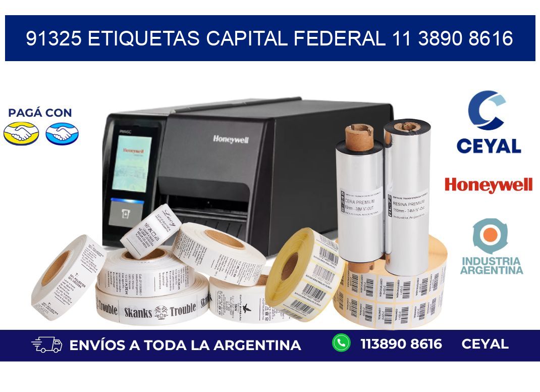 91325 ETIQUETAS CAPITAL FEDERAL 11 3890 8616