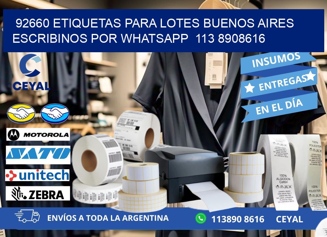 92660 ETIQUETAS PARA LOTES BUENOS AIRES ESCRIBINOS POR WHATSAPP  113 8908616