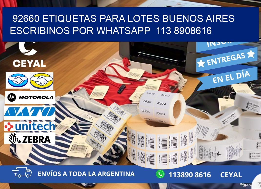 92660 ETIQUETAS PARA LOTES BUENOS AIRES ESCRIBINOS POR WHATSAPP  113 8908616