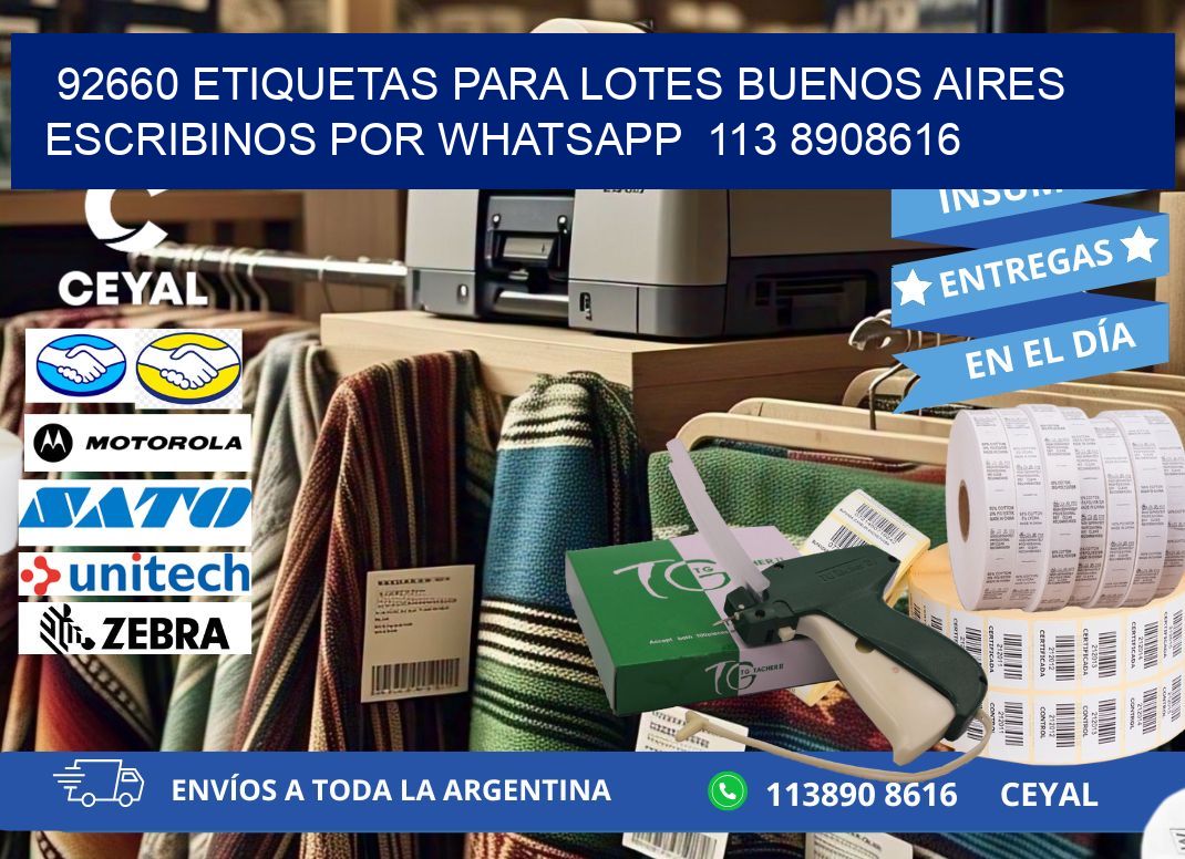 92660 ETIQUETAS PARA LOTES BUENOS AIRES ESCRIBINOS POR WHATSAPP  113 8908616