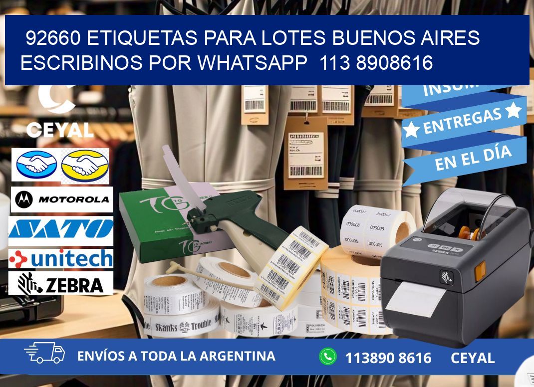 92660 ETIQUETAS PARA LOTES BUENOS AIRES ESCRIBINOS POR WHATSAPP  113 8908616