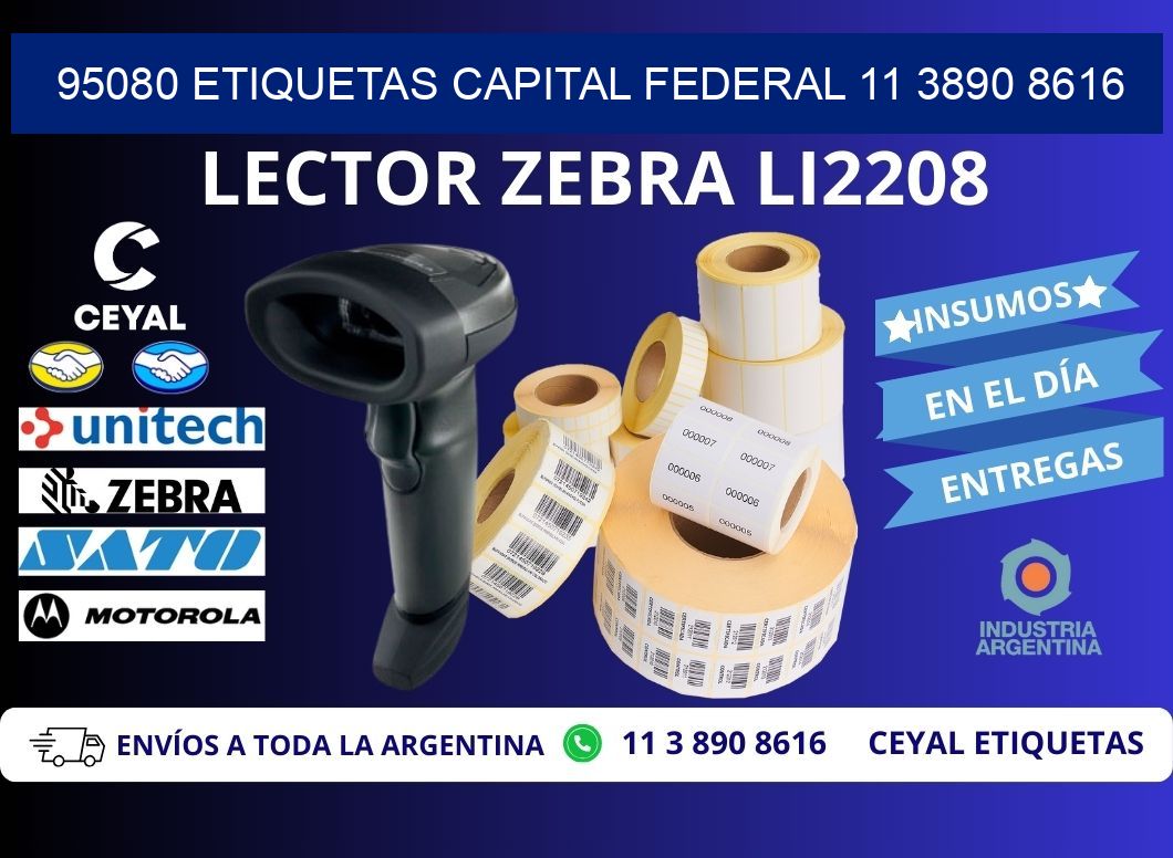 95080 ETIQUETAS CAPITAL FEDERAL 11 3890 8616
