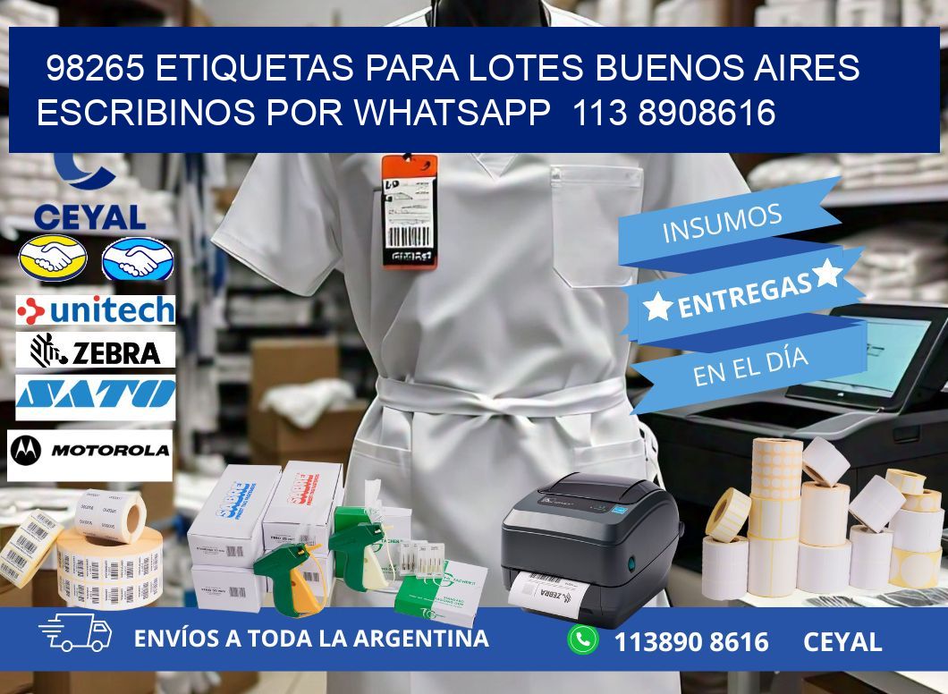 98265 ETIQUETAS PARA LOTES BUENOS AIRES ESCRIBINOS POR WHATSAPP  113 8908616