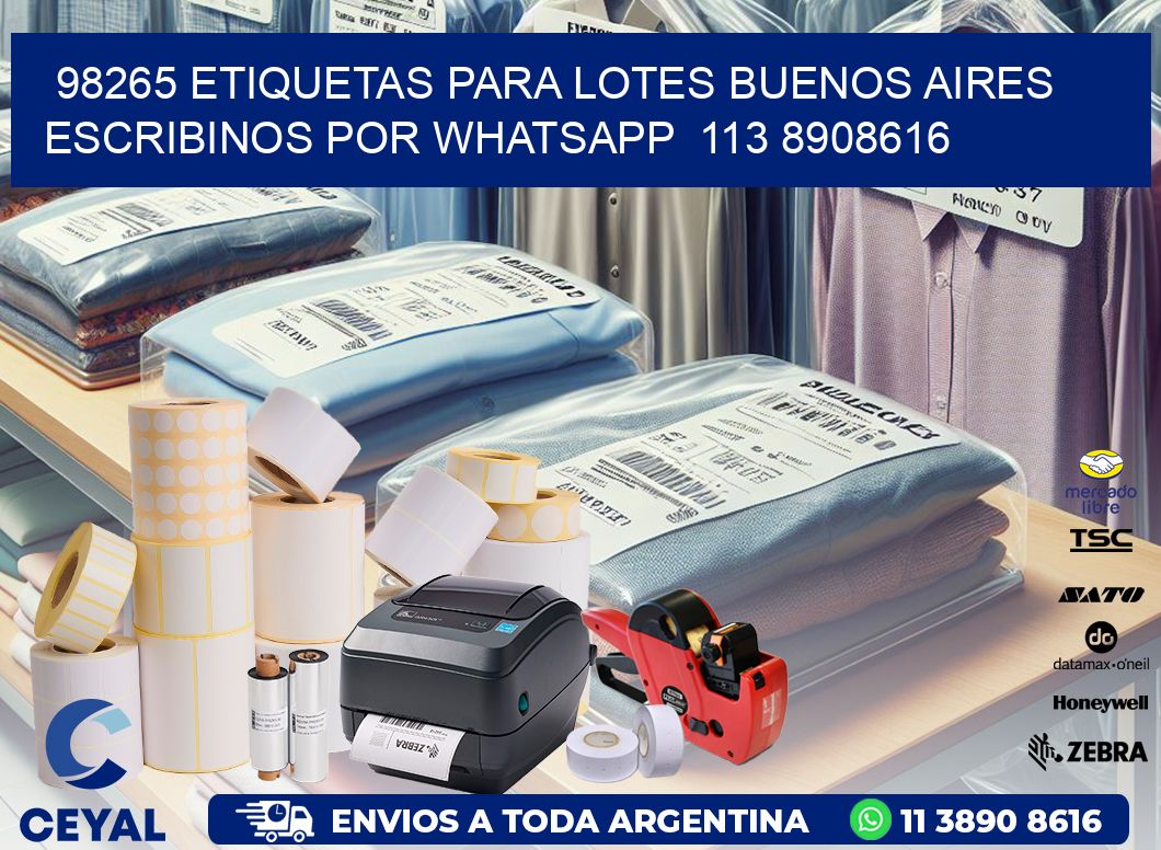 98265 ETIQUETAS PARA LOTES BUENOS AIRES ESCRIBINOS POR WHATSAPP  113 8908616