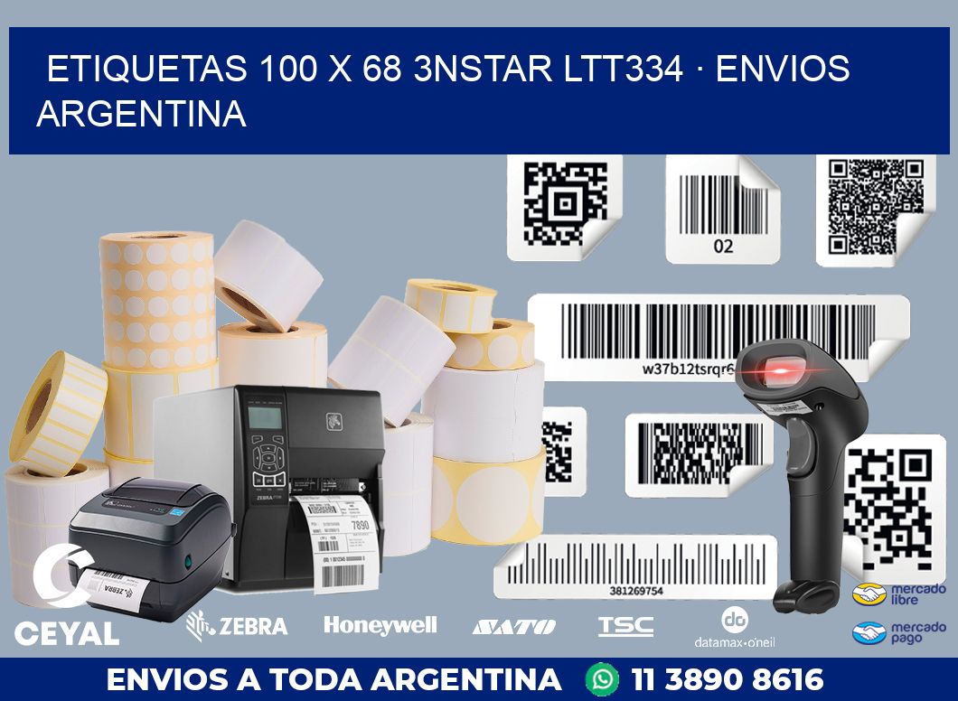 ETIQUETAS 100 x 68 3NSTAR LTT334 · ENVIOS ARGENTINA