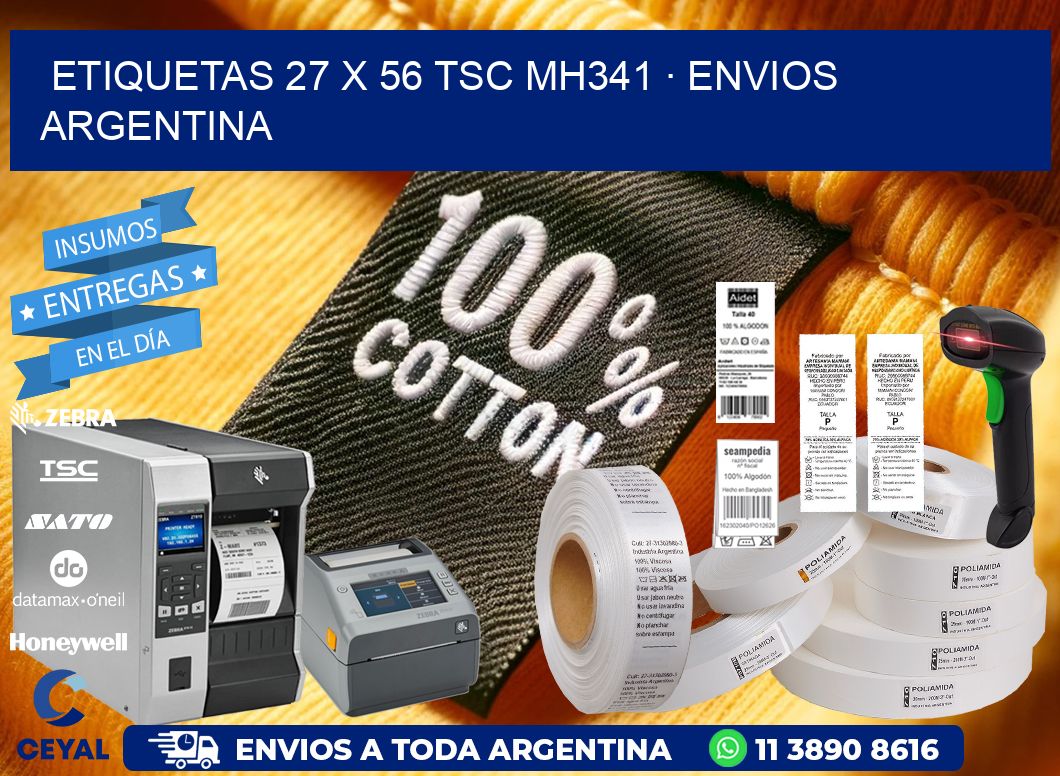 ETIQUETAS 27 x 56 TSC MH341 · ENVIOS ARGENTINA