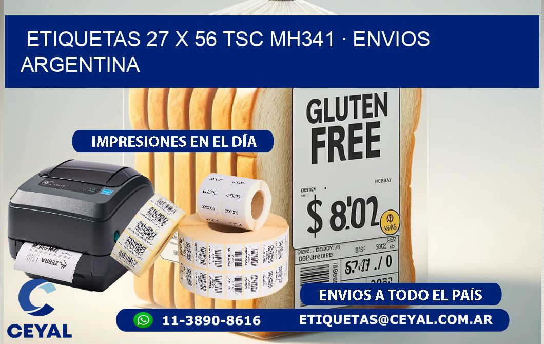 ETIQUETAS 27 x 56 TSC MH341 · ENVIOS ARGENTINA