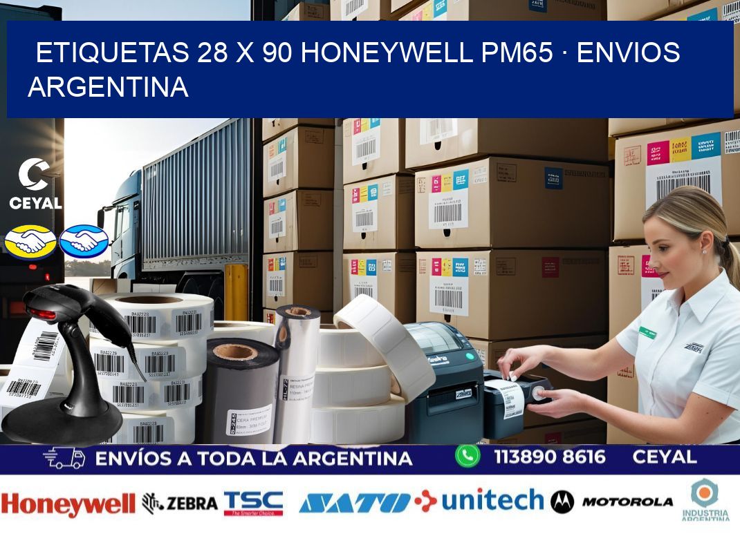ETIQUETAS 28 x 90 HONEYWELL PM65 · ENVIOS ARGENTINA