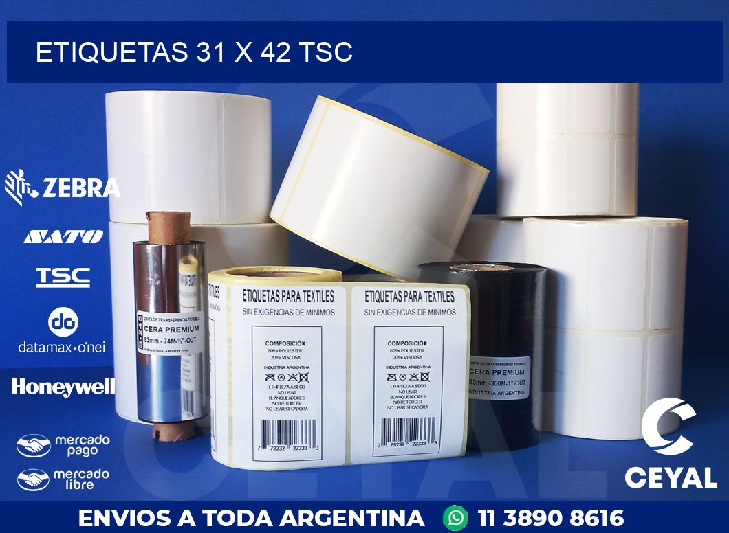 ETIQUETAS 31 x 42 TSC