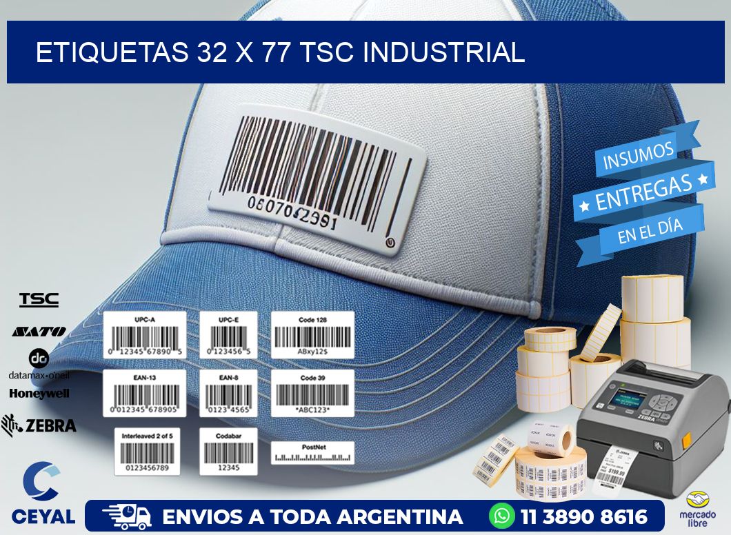 ETIQUETAS 32 x 77 TSC INDUSTRIAL