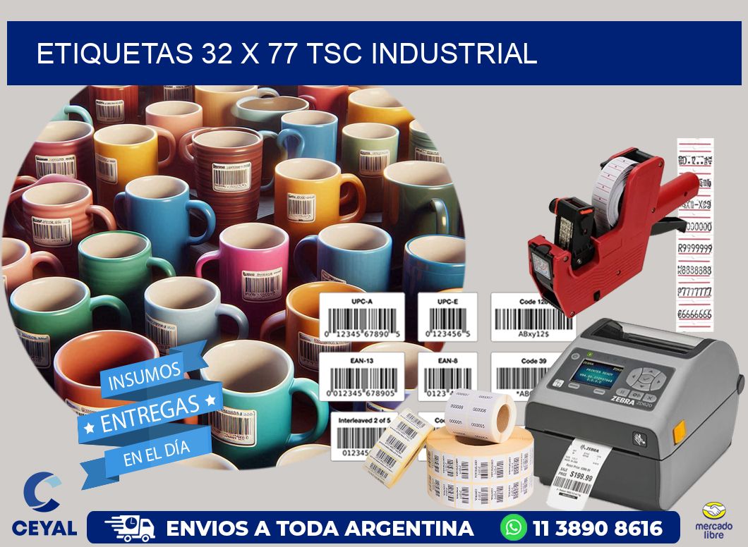 ETIQUETAS 32 x 77 TSC INDUSTRIAL