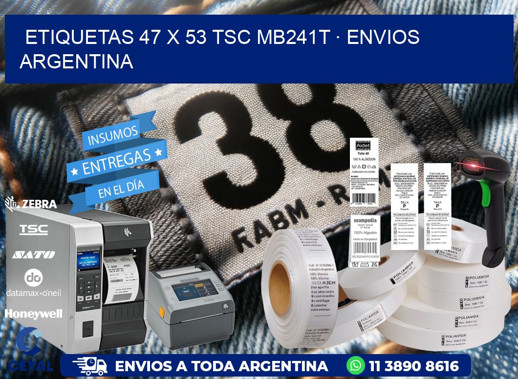 ETIQUETAS 47 x 53 TSC MB241T · ENVIOS ARGENTINA