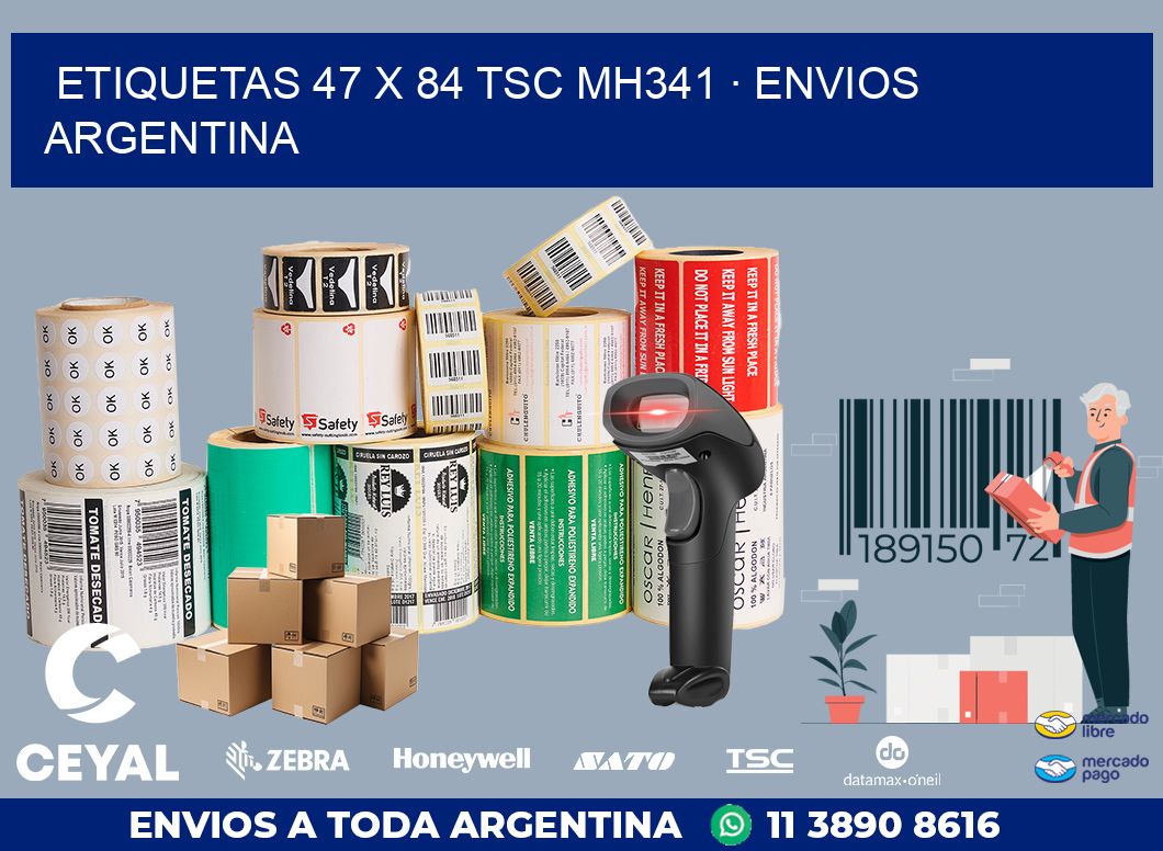ETIQUETAS 47 x 84 TSC MH341 · ENVIOS ARGENTINA