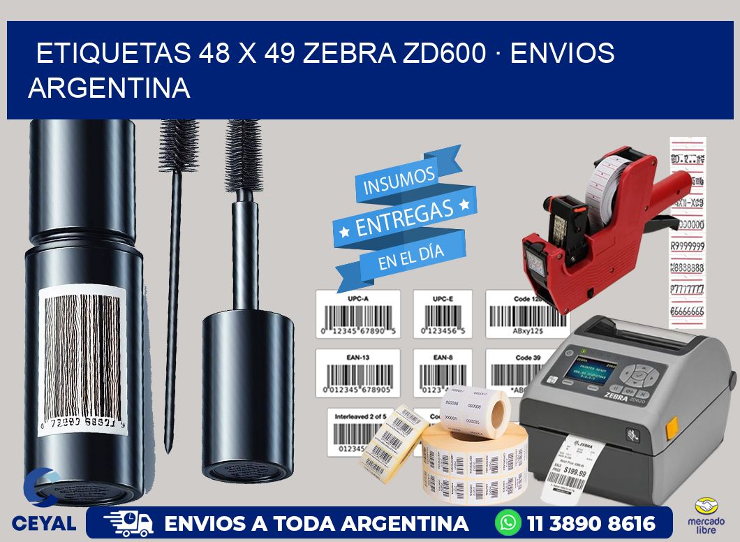 ETIQUETAS 48 x 49 ZEBRA ZD600 · ENVIOS ARGENTINA