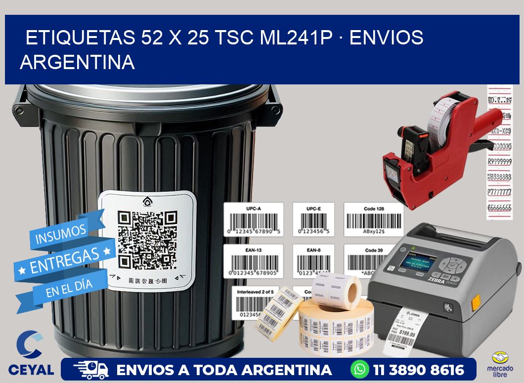 ETIQUETAS 52 x 25 TSC ML241P · ENVIOS ARGENTINA