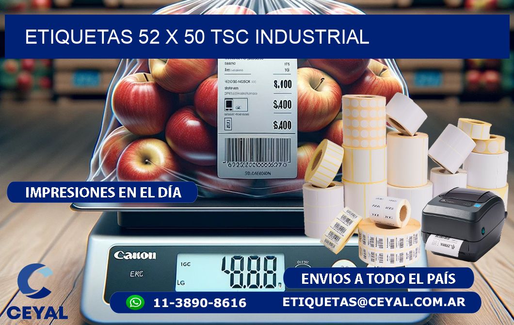 ETIQUETAS 52 x 50 TSC INDUSTRIAL