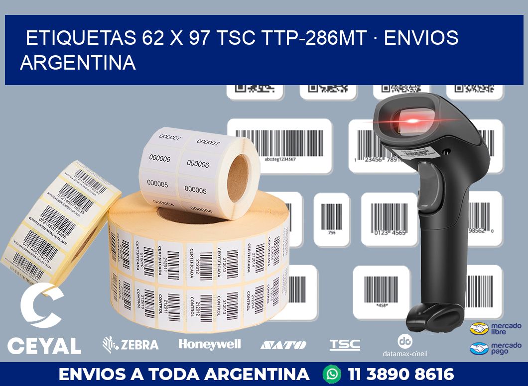 ETIQUETAS 62 x 97 TSC TTP-286MT · ENVIOS ARGENTINA