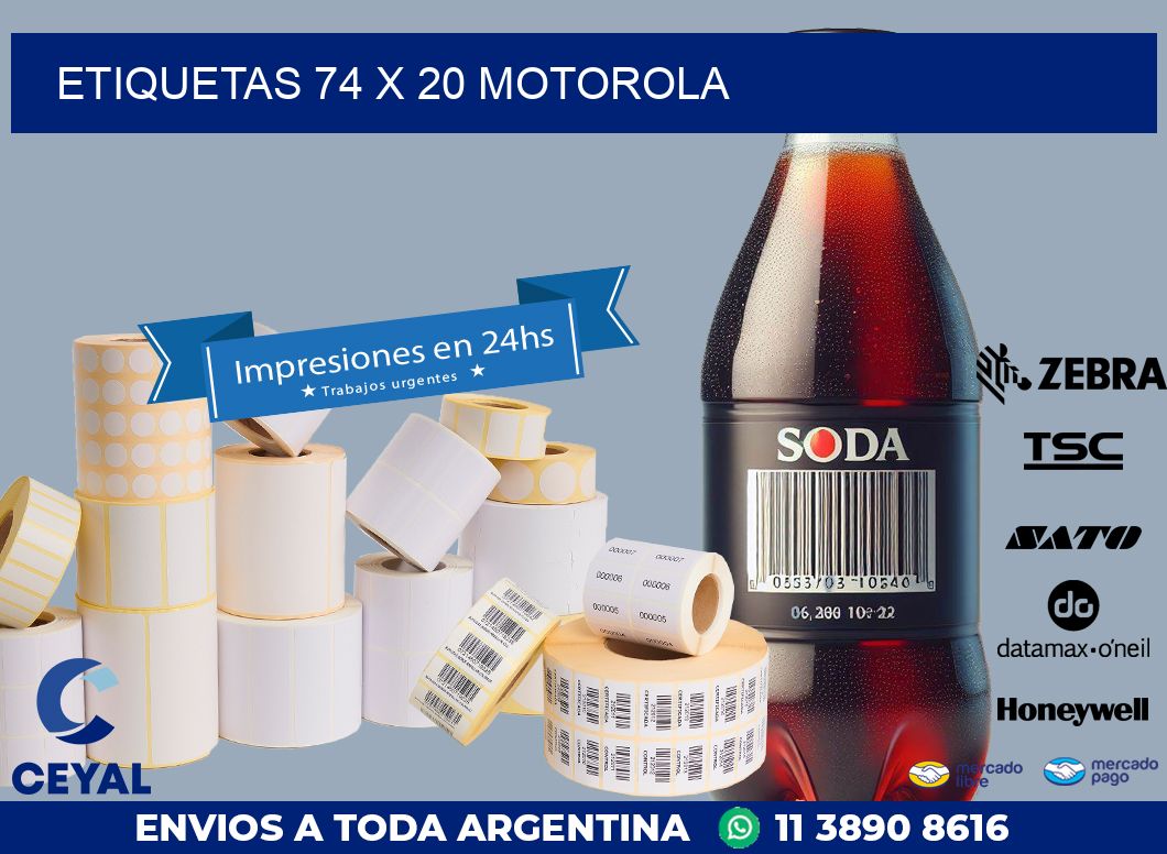 ETIQUETAS 74 x 20 MOTOROLA