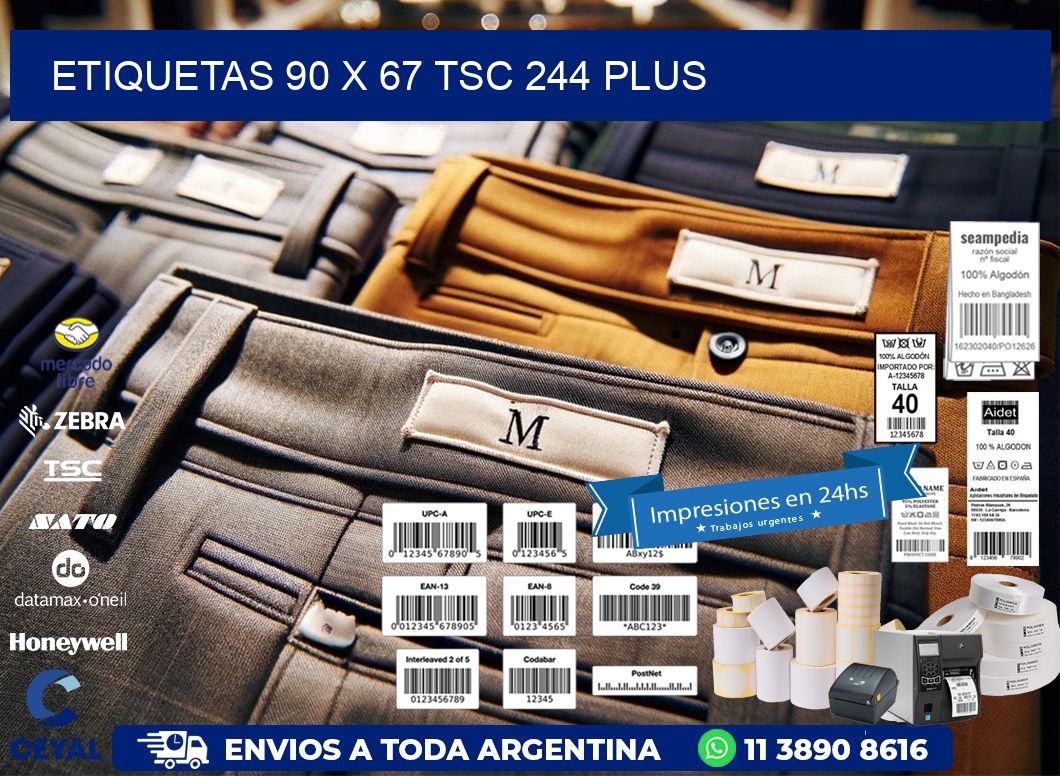 ETIQUETAS 90 x 67 TSC 244 PLUS