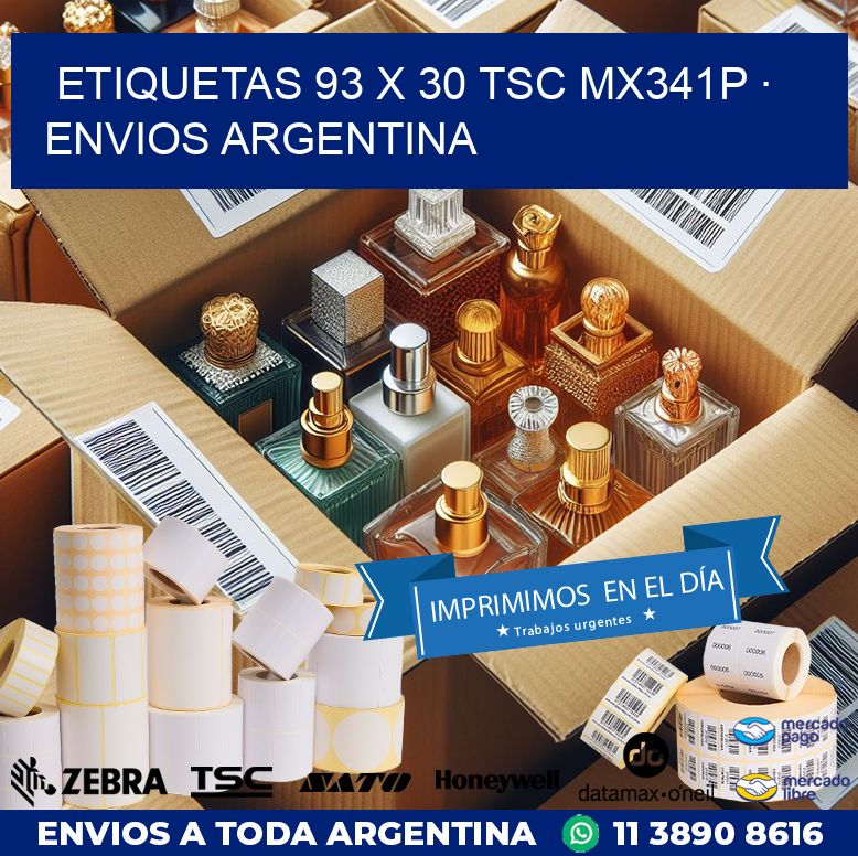 ETIQUETAS 93 x 30 TSC MX341P · ENVIOS ARGENTINA