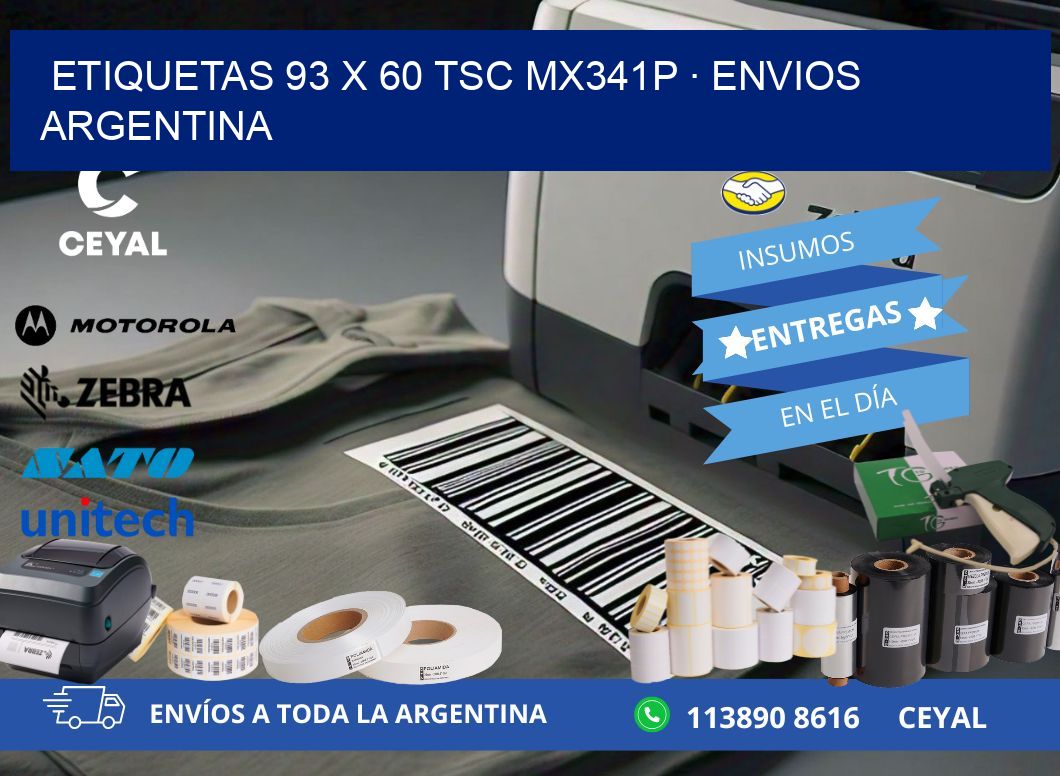 ETIQUETAS 93 x 60 TSC MX341P · ENVIOS ARGENTINA