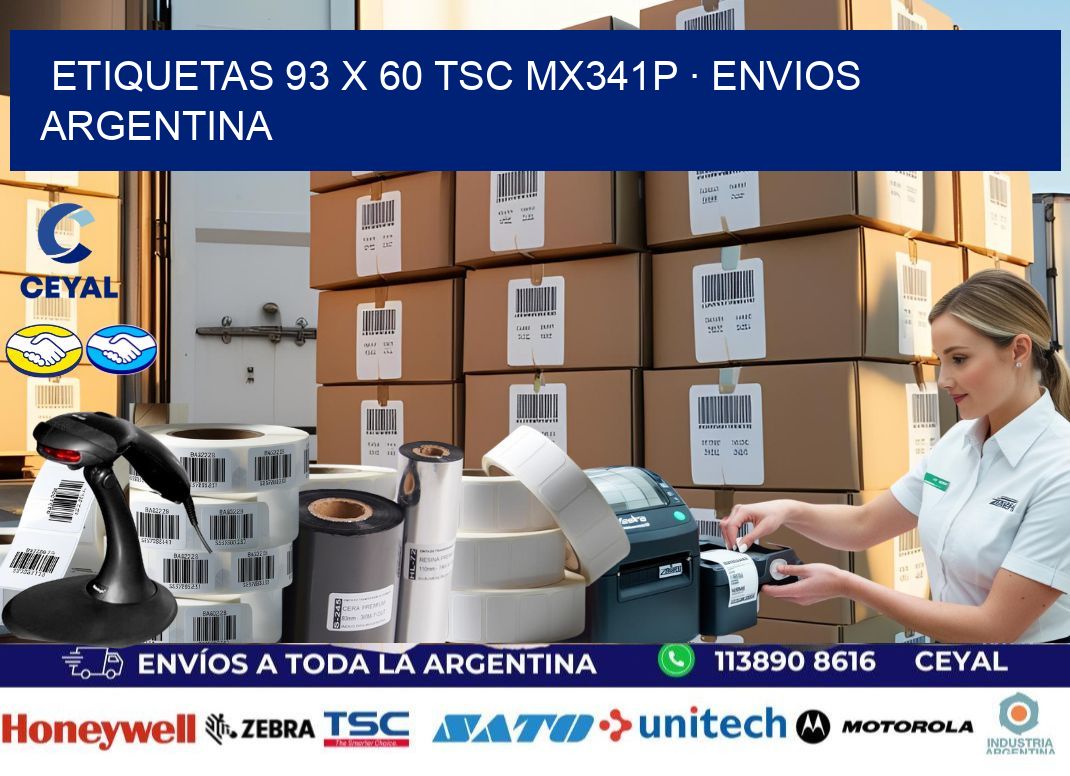 ETIQUETAS 93 x 60 TSC MX341P · ENVIOS ARGENTINA