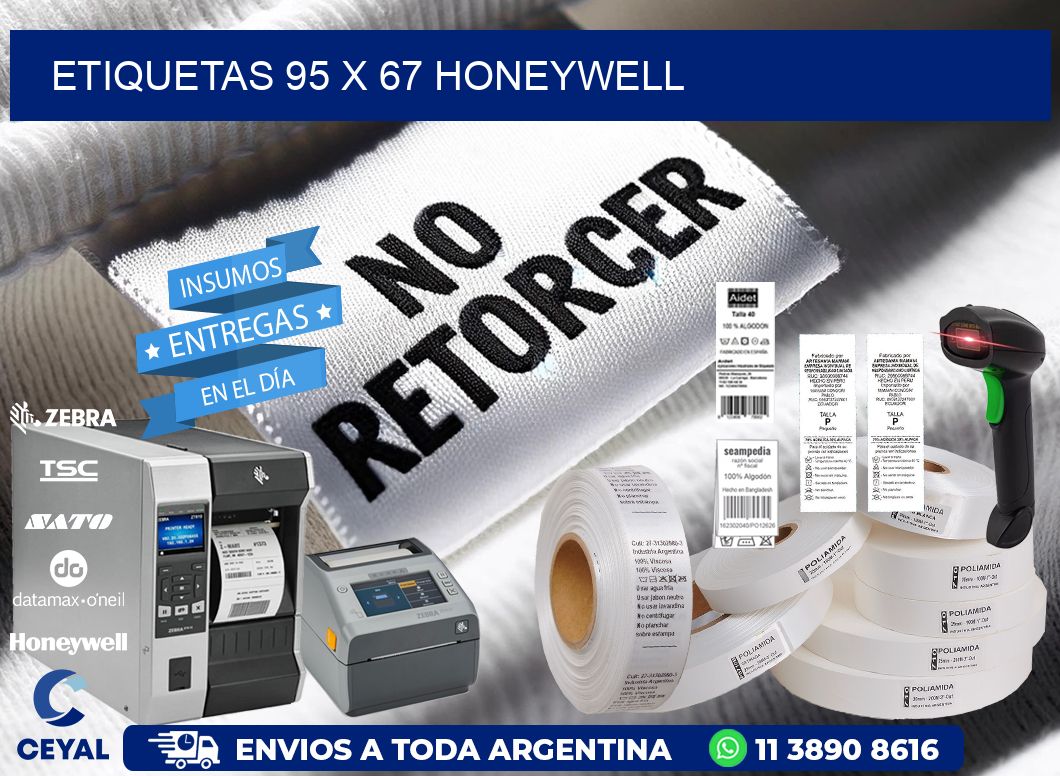 ETIQUETAS 95 x 67 HONEYWELL