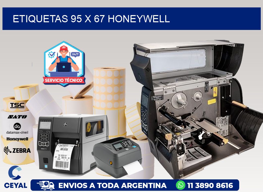 ETIQUETAS 95 x 67 HONEYWELL