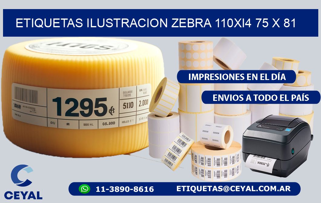 ETIQUETAS ILUSTRACION ZEBRA 110Xi4 75 x 81