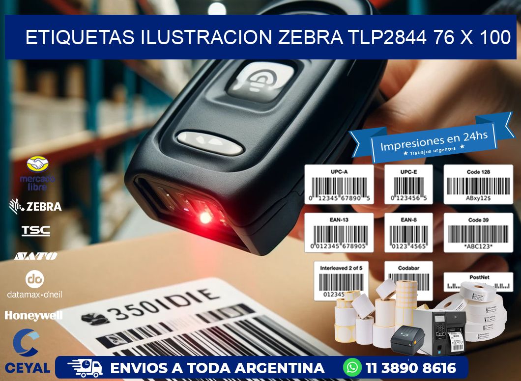 ETIQUETAS ILUSTRACION ZEBRA TLP2844 76 x 100