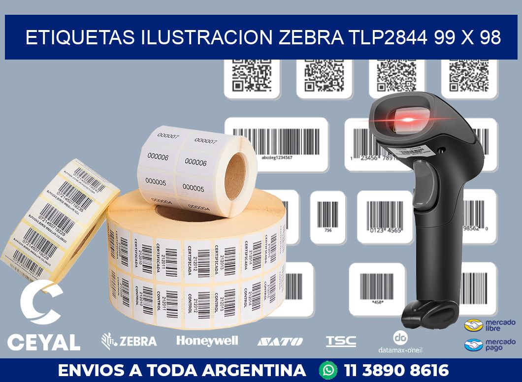 ETIQUETAS ILUSTRACION ZEBRA TLP2844 99 x 98