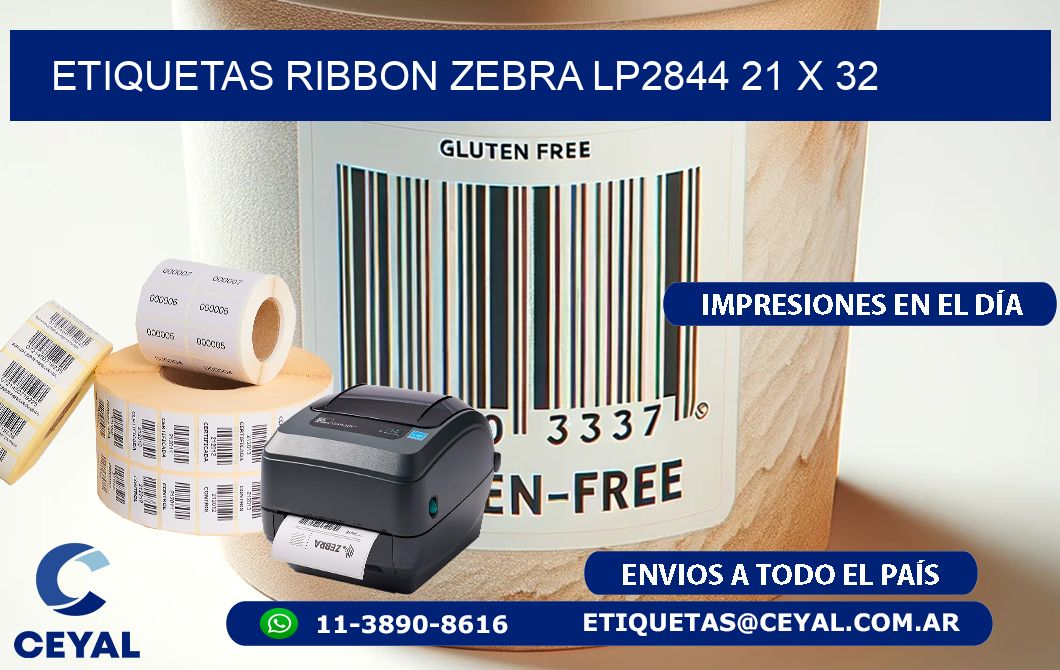 ETIQUETAS RIBBON Zebra LP2844 21 x 32