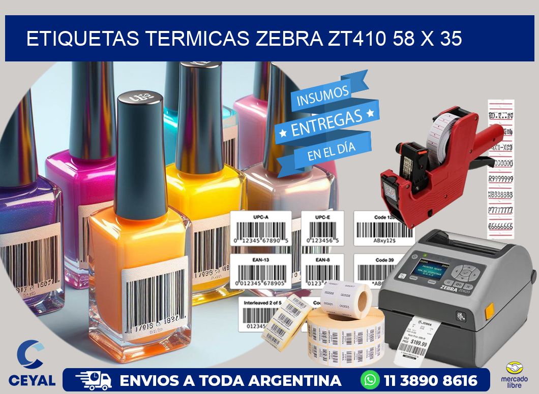 ETIQUETAS TERMICAS ZEBRA ZT410 58 x 35