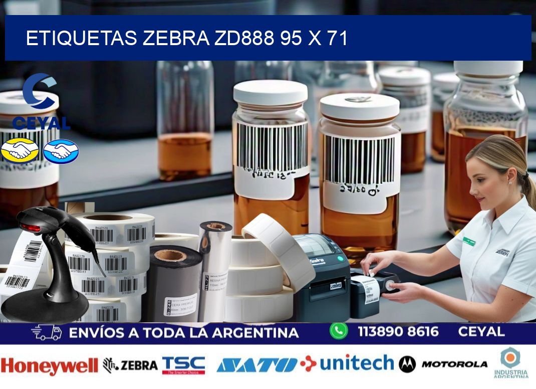 ETIQUETAS Zebra ZD888 95 x 71