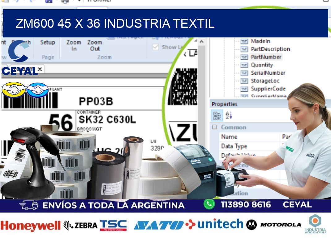 ZM600 45 x 36 INDUSTRIA TEXTIL