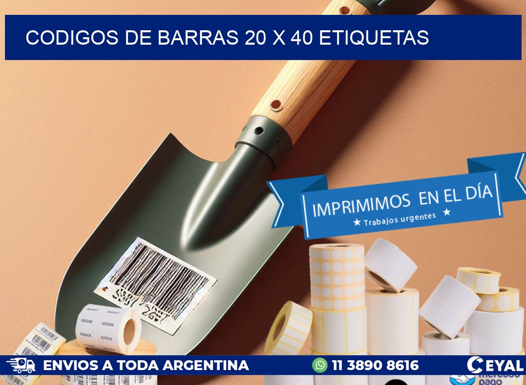 codigos de barras 20 x 40 etiquetas