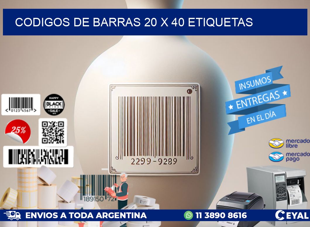 codigos de barras 20 x 40 etiquetas