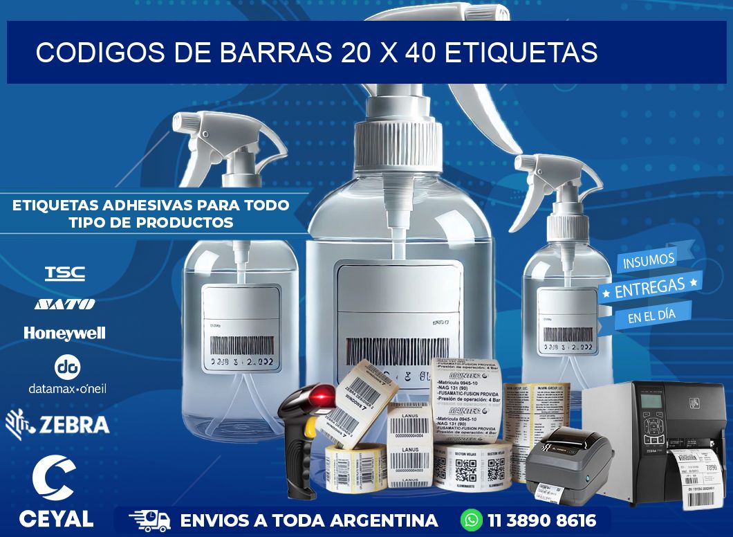codigos de barras 20 x 40 etiquetas