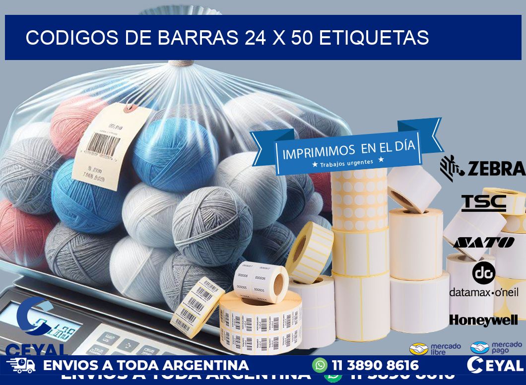 codigos de barras 24 x 50 etiquetas