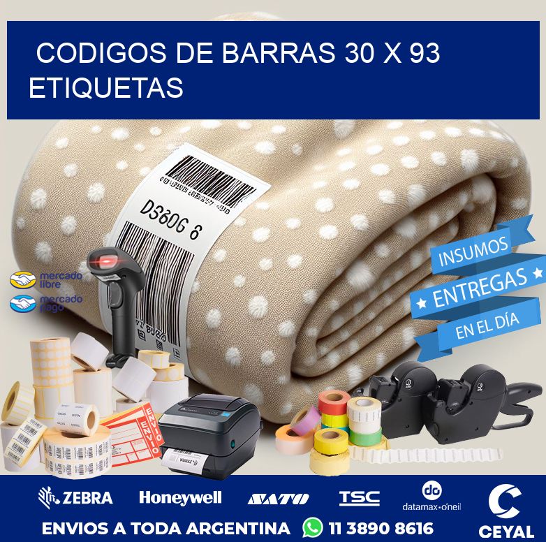 codigos de barras 30 x 93 etiquetas