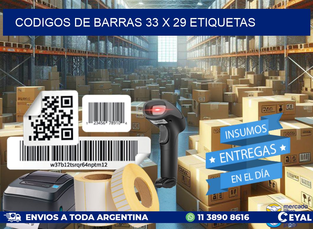 codigos de barras 33 x 29 etiquetas